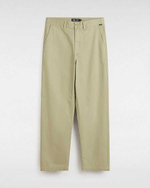 Beige Men Vans Authentic Chino Baggy Pants Canada | VN6374201