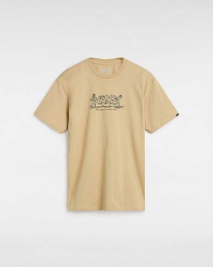 Beige Men Vans Last Remains T Shirts Canada | VN6583704