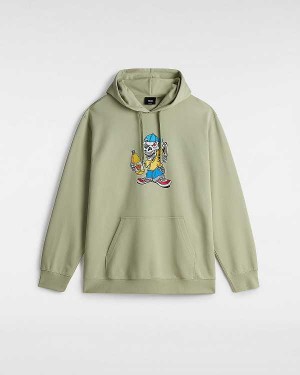 Beige Men Vans Reggie Loose Hoodie Canada | VN1962045