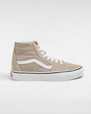 Beige Men Vans Sk8-Hi Tapered Sneakers Canada | VN7503169