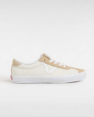 Beige Men Vans Sport Low Suede Sneakers Canada | VN9082713