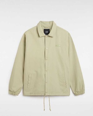 Beige Men Vans Torrey Canvas Coaches Jacket Canada | VN2197608