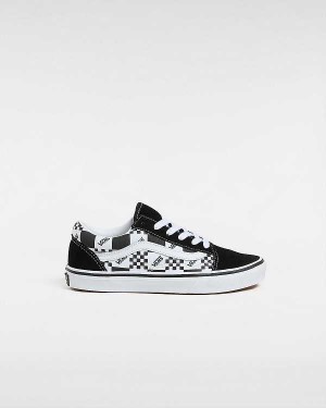 Black Kids' Vans Old Skool (8-14 Years) Sneakers Canada | VN2107845