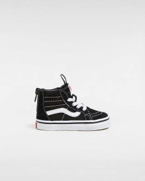 Black Kids' Vans Sk8-Hi Zip (1-4 Years) Sneakers Canada | VN3805261
