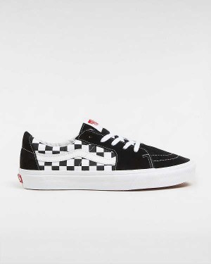 Black Men Vans Canvas/Suede SK8-Low Skate Shoes Canada | VN8012764