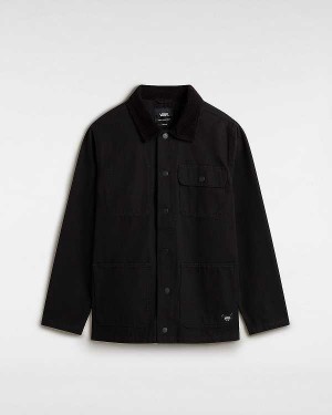 Black Men Vans Drill Chore Coat Canada | VN3619407