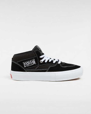 Black Men Vans Half Cab Skate Shoes Canada | VN6427185