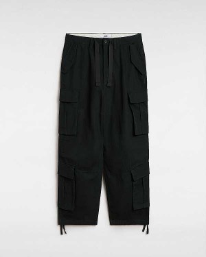 Black Men Vans Premium Baggy Cargo Pants Canada | VN7523069