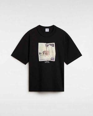 Black Men Vans Premium Broadway Short Sleeve T Shirts Canada | VN8634751