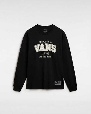 Black Men Vans Property Of Long Sleeve T Shirts Canada | VN8695074