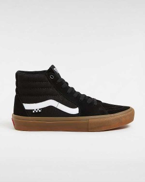 Black Men Vans Sk8-Hi Skate Shoes Canada | VN1950864