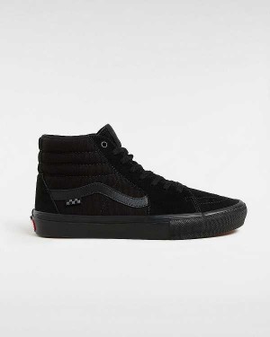 Black Men Vans Sk8-Hi Skate Shoes Canada | VN9510437