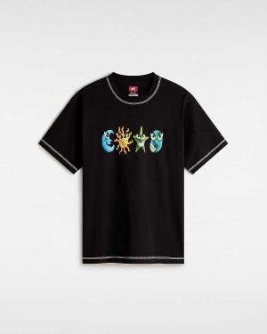 Black Men Vans Skate Clay T Shirts Canada | VN4856013
