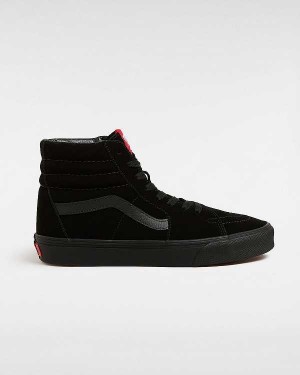 Black Men Vans Suede Sk8-Hi Sneakers Canada | VN8490571
