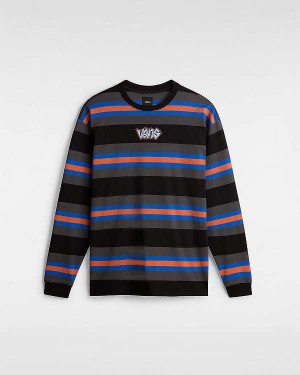Black Men Vans Wilton Long Sleeve Knit Shirts Canada | VN2634708