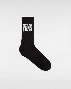 Black Unisex Vans Arched Crew (1 Pair) Socks Canada | VN2385471