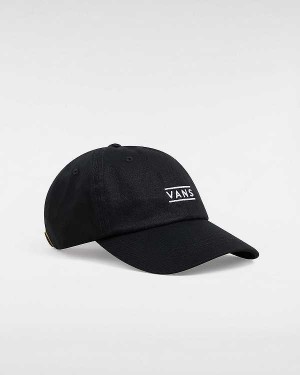 Black Unisex Vans Half Box Curved Bill Jockey Hats Canada | VN9058176