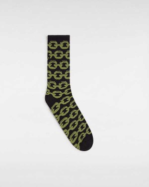Black Unisex Vans Skate Chain Crew (1 Pair) Socks Canada | VN2781945