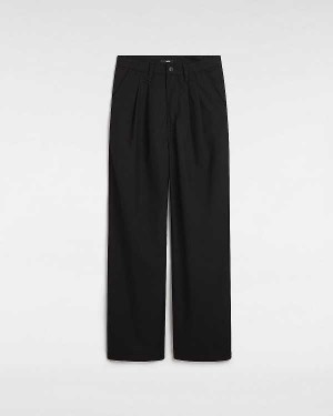 Black Women Vans Alder Relaxed Pleated Pants Canada | VN5967213