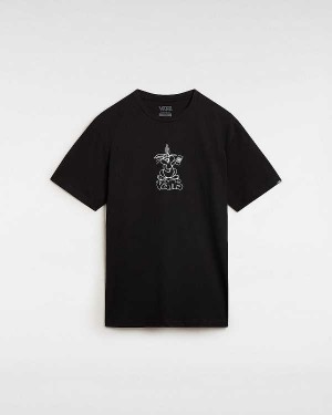 Black Women Vans Crazy Eddy T Shirts Canada | VN2780413