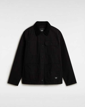 Black Women Vans Drill Chore Jacket Canada | VN4719802