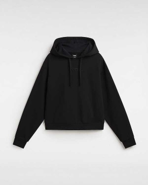 Black Women Vans Essential Relaxed Fit Hoodie Canada | VN6281094