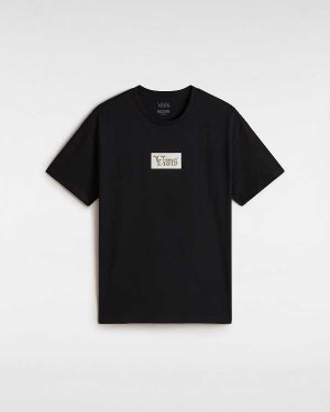 Black Women Vans Garden Oversized T Shirts Canada | VN1635072