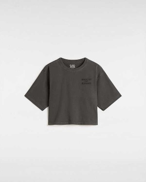 Black Women Vans MTE Trail Boxy T Shirts Canada | VN9308645