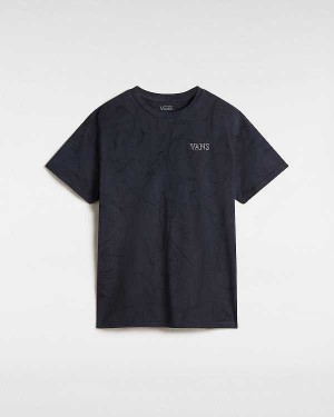 Black Women Vans Moon Set Oversized T Shirts Canada | VN5324907