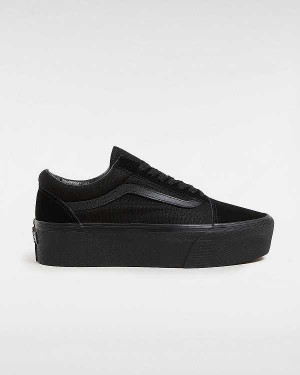 Black Women Vans Old Skool Platform Shoes Canada | VN8576941