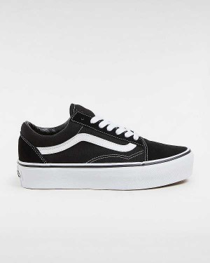 Black Women Vans Platform Old Skool Skate Shoes Canada | VN7201683