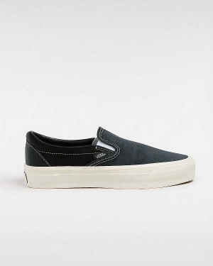Black Women Vans Premium 98 Satin Slip On Shoes Canada | VN9082654