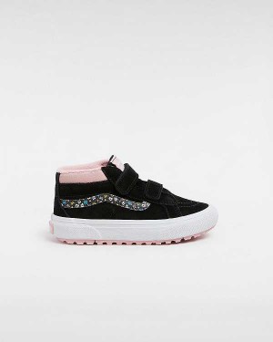 Black / Pink Kids' Vans MTE Sk8-Mid Reissue Hook and Loop (4-8 years) Sneakers Canada | VN3207985