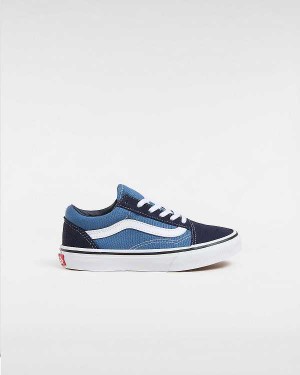 Blue Kids' Vans Old Skool (4-8 Years) Sneakers Canada | VN7986510