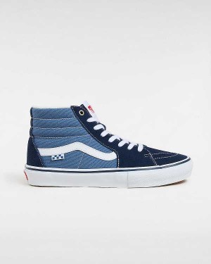 Blue Men Vans Sk8-Hi Skate Shoes Canada | VN8350279