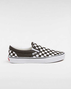 Brown Men Vans Classic Checkerboard Slip On Shoes Canada | VN2895760