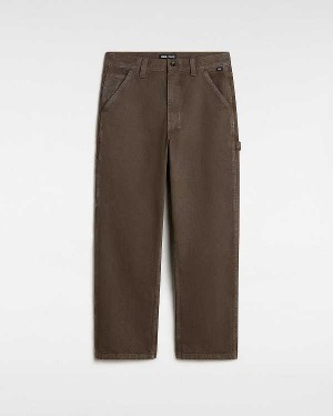 Brown Men Vans Drill Carpenter Pants Canada | VN2874065