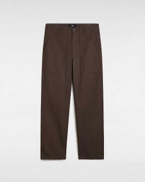 Brown Men Vans Fatigue Loose Tapered Pants Canada | VN8631902