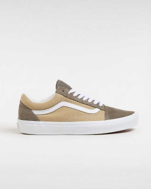 Brown Men Vans Old Skool Canvas Suede Sneakers Canada | VN9431207