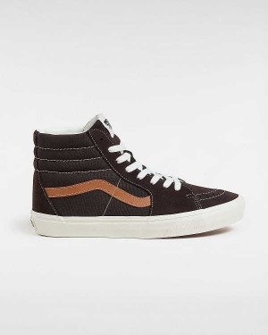 Brown Men Vans Sk8-Hi Skate Shoes Canada | VN4037658