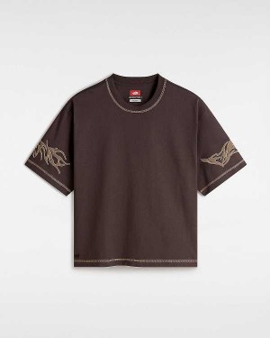 Brown Men Vans Skate Mike Gigliotti Tribal T Shirts Canada | VN0564283