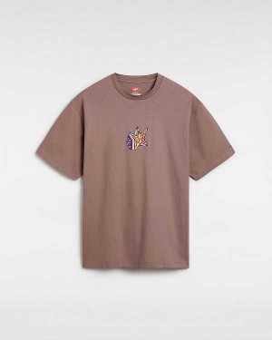 Brown Men Vans Skate Star T Shirts Canada | VN4365072