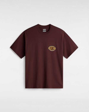 Brown Men Vans Spray On T Shirts Canada | VN1340896