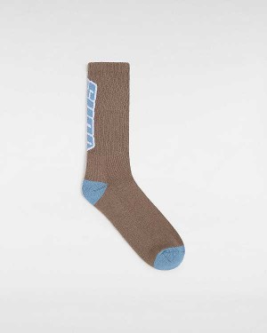 Brown Unisex Vans Faster Crew (1 pair) Socks Canada | VN5731968