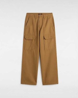 Brown Women Vans Arroyo Wide Leg Cargo Pants Canada | VN2897130