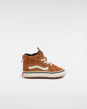 Brown / Orange Kids' Vans MTE Sk8-Hi (1-4 Years) Sneakers Canada | VN6813540