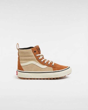 Brown / Orange Kids' Vans MTE Sk8-Hi (4-8 Years) Sneakers Canada | VN0327481