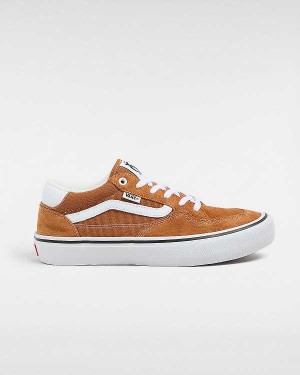Brown / Orange Men Vans Rowan Skate Shoes Canada | VN2813705