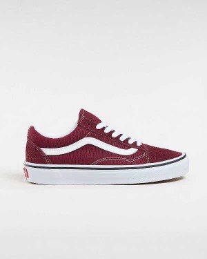 Burgundy Men Vans Old Skool Sneakers Canada | VN6587324