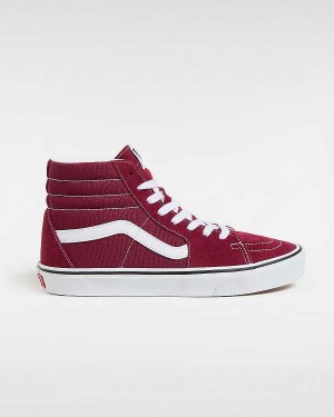 Burgundy Men Vans Sk8-Hi Skate Shoes Canada | VN9075142
